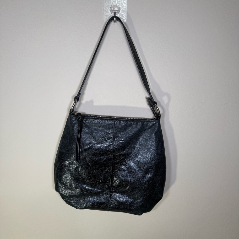 HOBO Elegant Black Leather Shoulder Bag